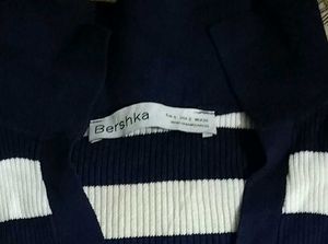 Blue And White Crop Top For Women