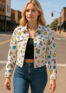 Fun Doodle Denim Jacket