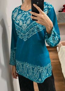 Sea Green/Blue Short Kurti