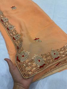 Elegant Embroidered Saree