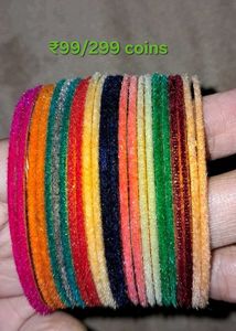 MULTICOLOUR METAL &amp; KACH BANGLES SET