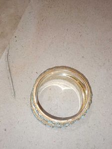 Elegant Blue &amp; Gold Bangles