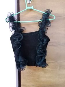 URBANIC BLACK PRETTY SLEEVELESS TANK TOP