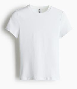 White H&M Basic T-Shirt