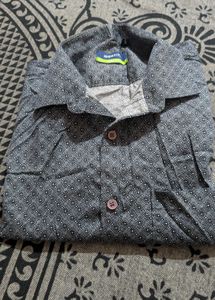 Grey Semi Formal Shirt For Men