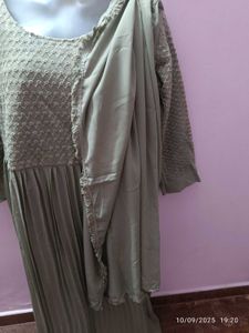 New Unused Xxl Olive Green Maxi Kurta Set