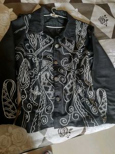 Embroidered Silk Blend Jacket