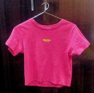 Pink crop top