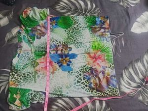 Animal And Floral Print Summer Top