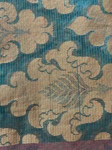 Green And Gold Netted Saree