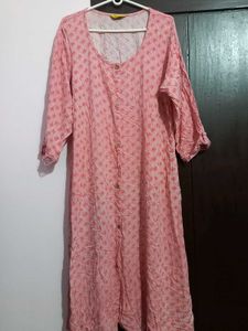 Pink Printed Kurta