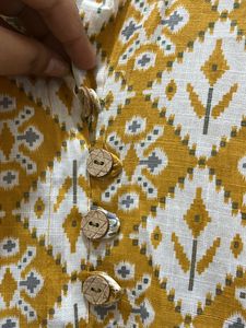 Yellow Short Kurti Top