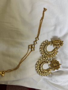 Combo Of Earring And Haath Phool
