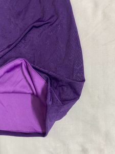 Purple One-Shoulder Dress bust 34