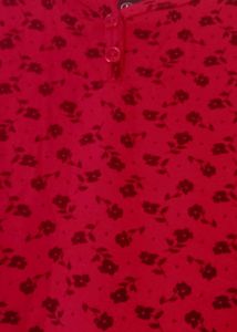 Red Printed Speghetti Top
