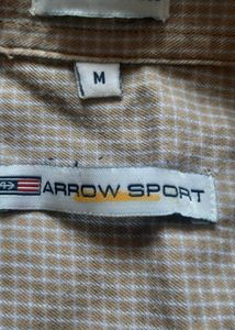 ARROW SHIRT - Khaki base with blue stripes