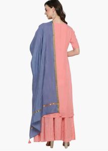 Xs Size New Unused  Pink Embroidered Kurta Set