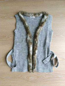 H&amp;M Faux Fur Trim Vest