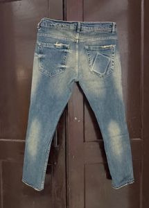 Distressed Light Wash Jeans