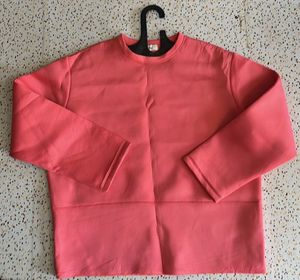 Coral Oversized Crewneck