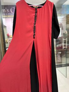 Elegant Red &amp; Black Kurta