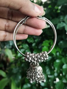 Silver Jhumka Earrings