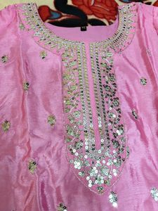 Silk Blend Bridal Heavy Embroidery Kurta ShararSet