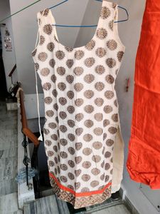 chanderi work kurta pant set