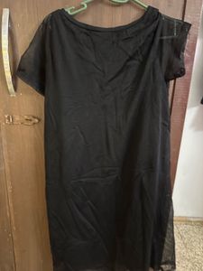 Black Graphic Print Dress