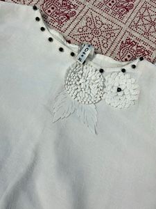 White Floral Top