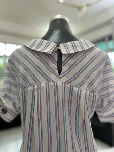Striped Blouse with Collar