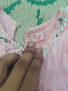 Cute Pink Ruffle Top &amp; Floral Pants Set