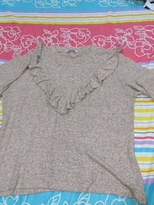 Ruffled Long Sleeve Top