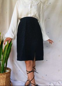 Chic Black Slit Skirt