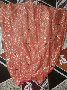 Elegant Mirror Work Ethnic Gown