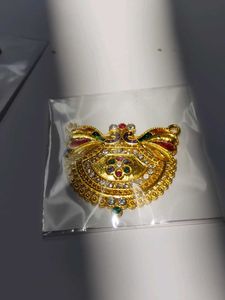 Gold-toned Pendant with Rhinestones