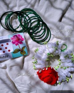 Handmade Crochet Gajra 🌸🧶