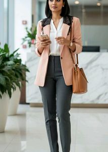 Pinteresty Peach Business Blazer