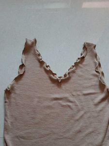 Ribbed Ruffle Tank Top