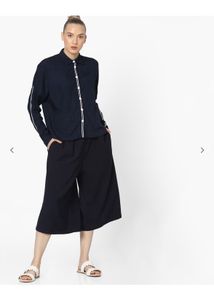 Navy Blue Button-Down Shirt
