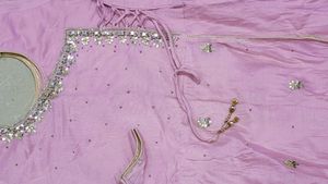 Festival special pink gown with dupatta