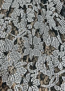 Flower Work Black And White skirt
