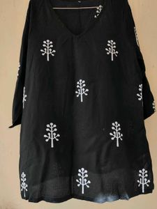 Black Elegant Tunic Top For Women 🖤