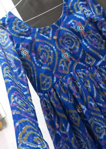 Anarkali Bandhej Printed