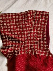 Maroon Short Sleeve Blouse