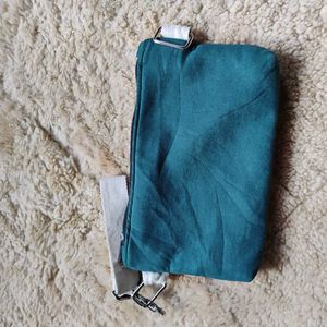 Suede Green Pouch