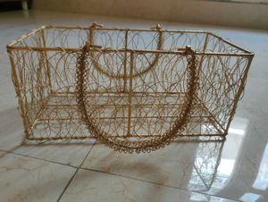 Brass Metal Basket Show Piece