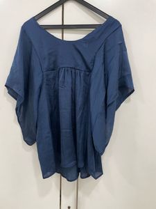 🦋 Airy Navy Kimono Sleeve Top
