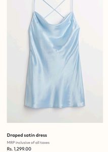 H&amp;M Satin Slip Dress With Stylish Back