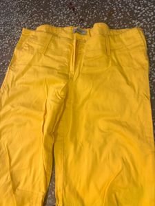 Yellow Wide Leg Pants